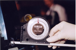Student recording a bullet trajectory